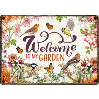 Plenty Gifts Sign Metal Welcome To My Garden (h)