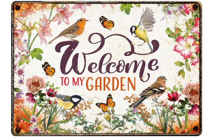 Plenty Gifts Sign Metal Welcome To My Garden (h)