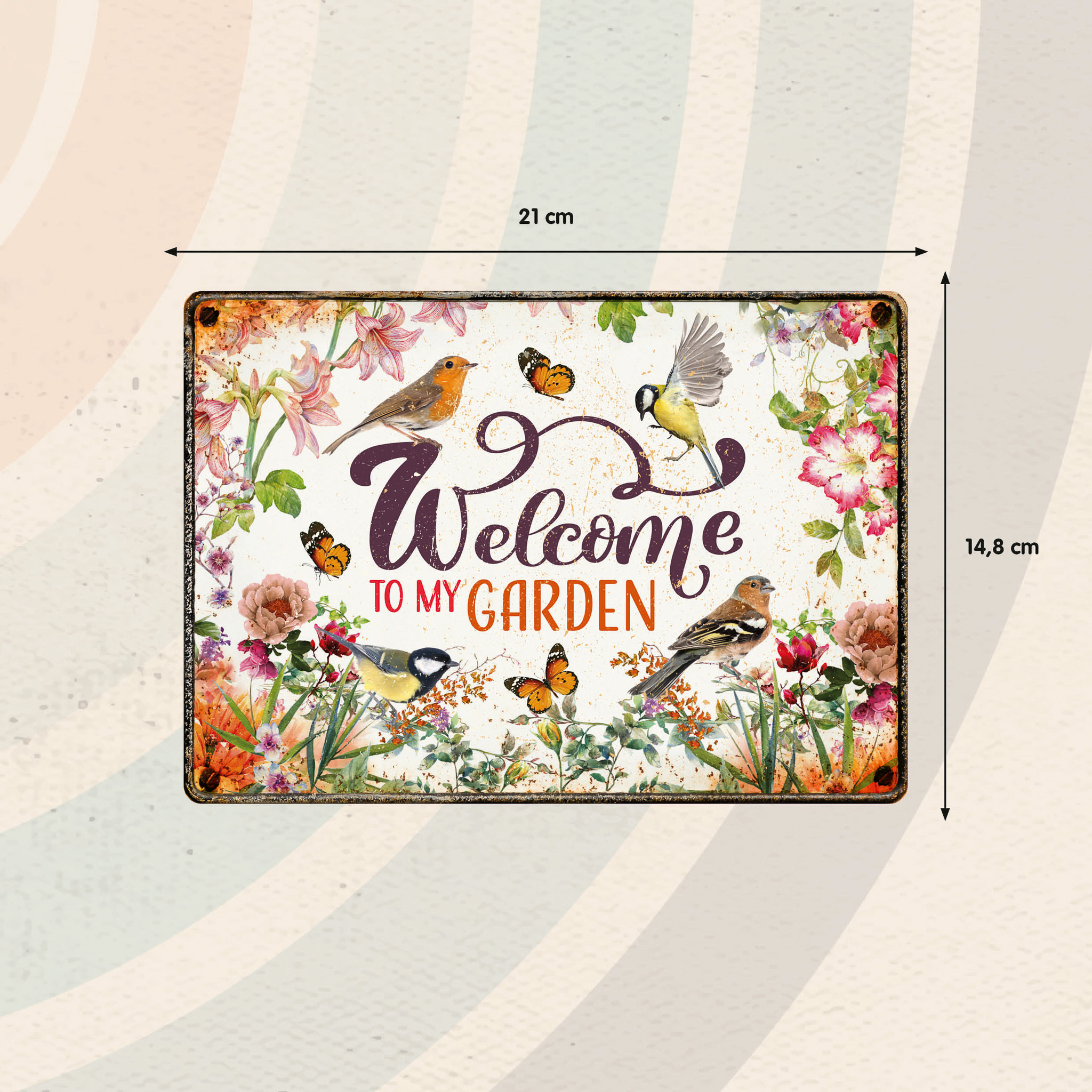 Plenty Gifts Sign Metal Welcome To My Garden (h)