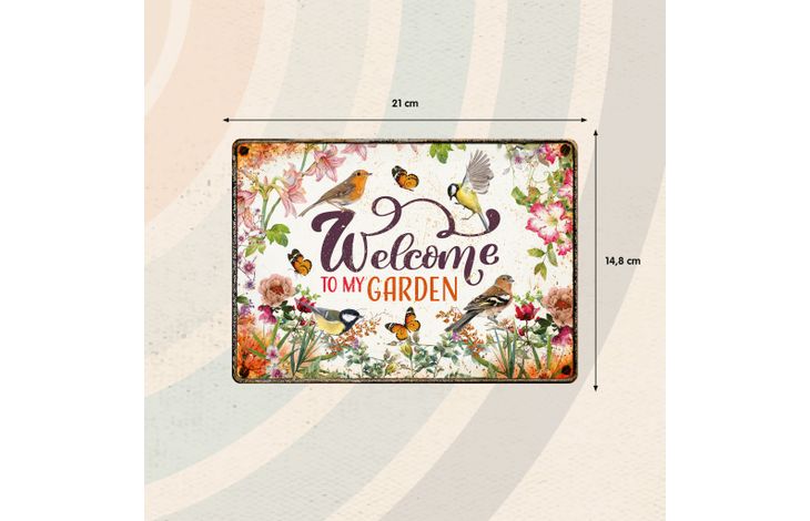 Plenty Gifts Sign Metal Welcome To My Garden (h)