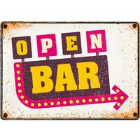 Plenty Gifts Sign Metal Open Bar (h)