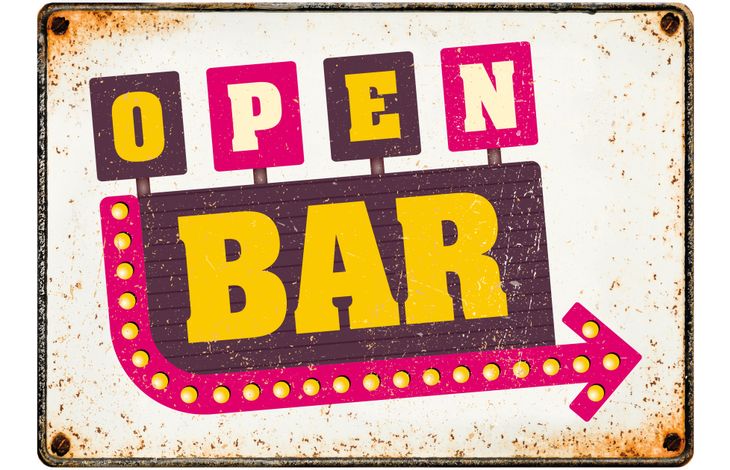 Plenty Gifts Sign Metal Open Bar (h)