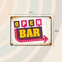 Plenty Gifts Sign Metal Open Bar (h)