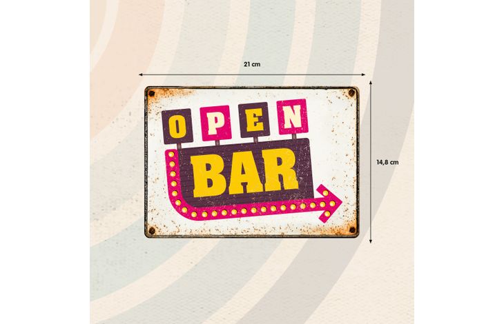 Plenty Gifts Sign Metal Open Bar (h)