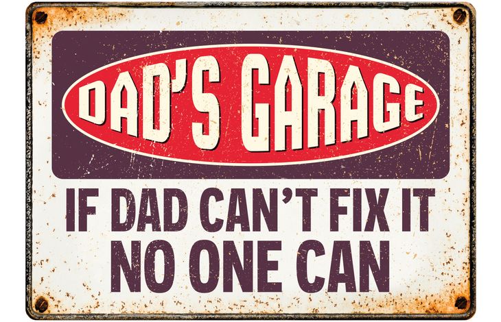 Plenty Gifts Bord blik Dad's Garage (h)