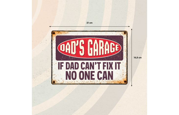 Plenty Gifts Bord blik Dad's Garage (h)