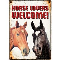 Plenty Gifts Bord blik Horse Lovers Welcome (v)