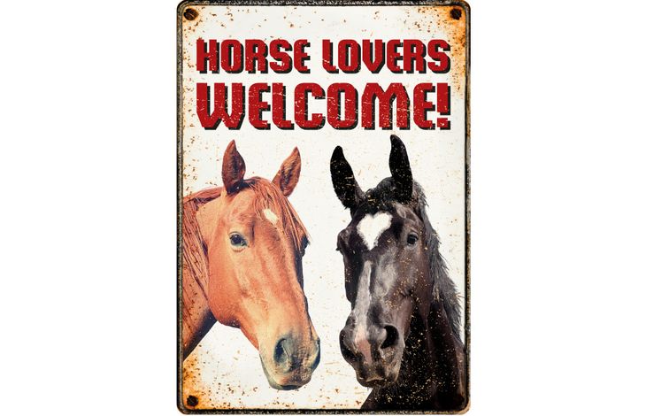 Plenty Gifts Bord blik Horse Lovers Welcome (v)