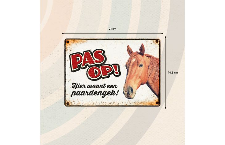 Plenty Gifts Bord Blik Paardengek (h)