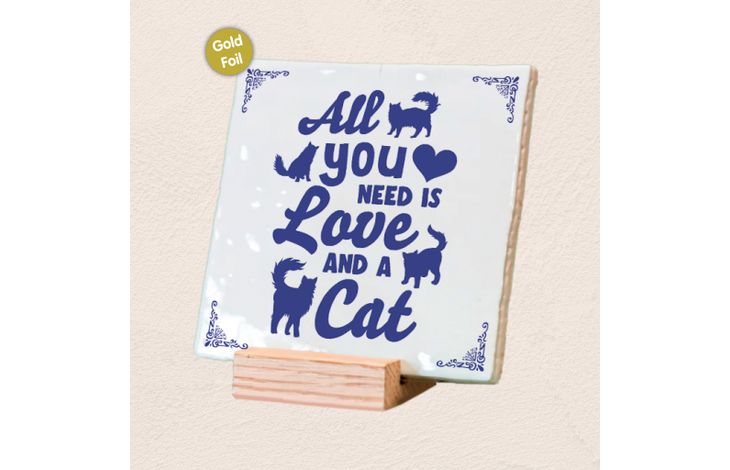Plenty Gifts Deco Tile All You Need Cat