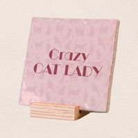 Plenty Gifts Deco Tile Crazy Cat Lady