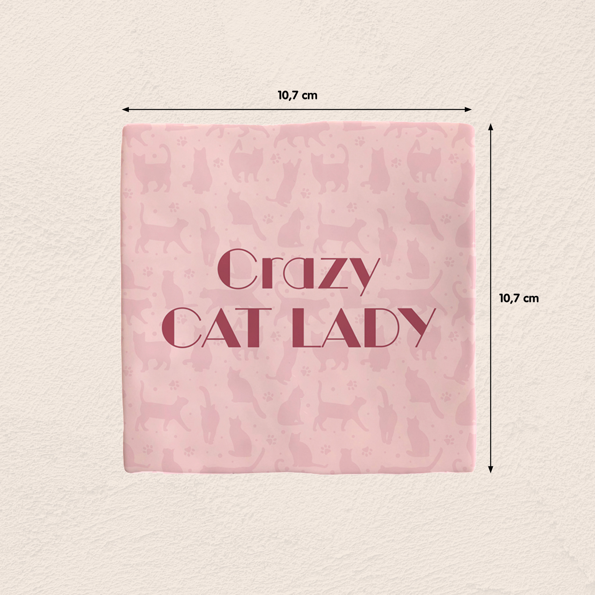 Plenty Gifts Deco Tile Crazy Cat Lady