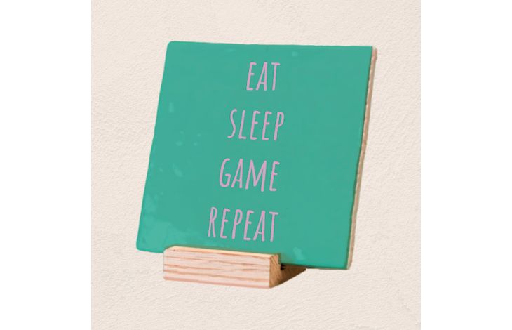 Plenty Gifts Deco Tile Eat Sleep Game Repeat