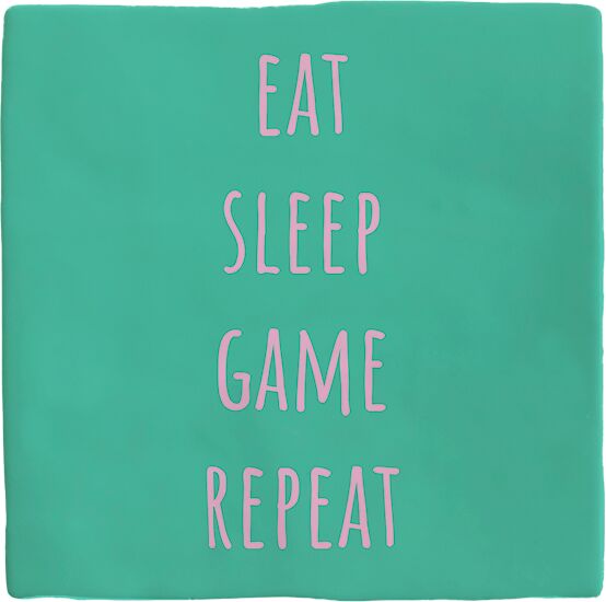 Plenty Gifts Deco Tile Eat Sleep Game Repeat