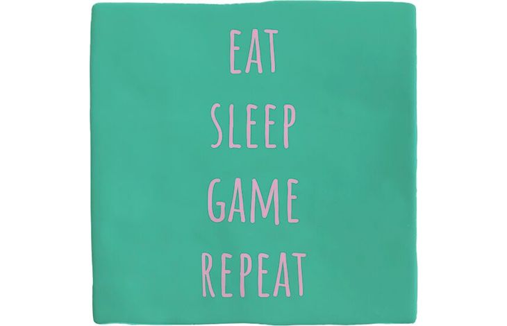 Plenty Gifts Deco Tile Eat Sleep Game Repeat