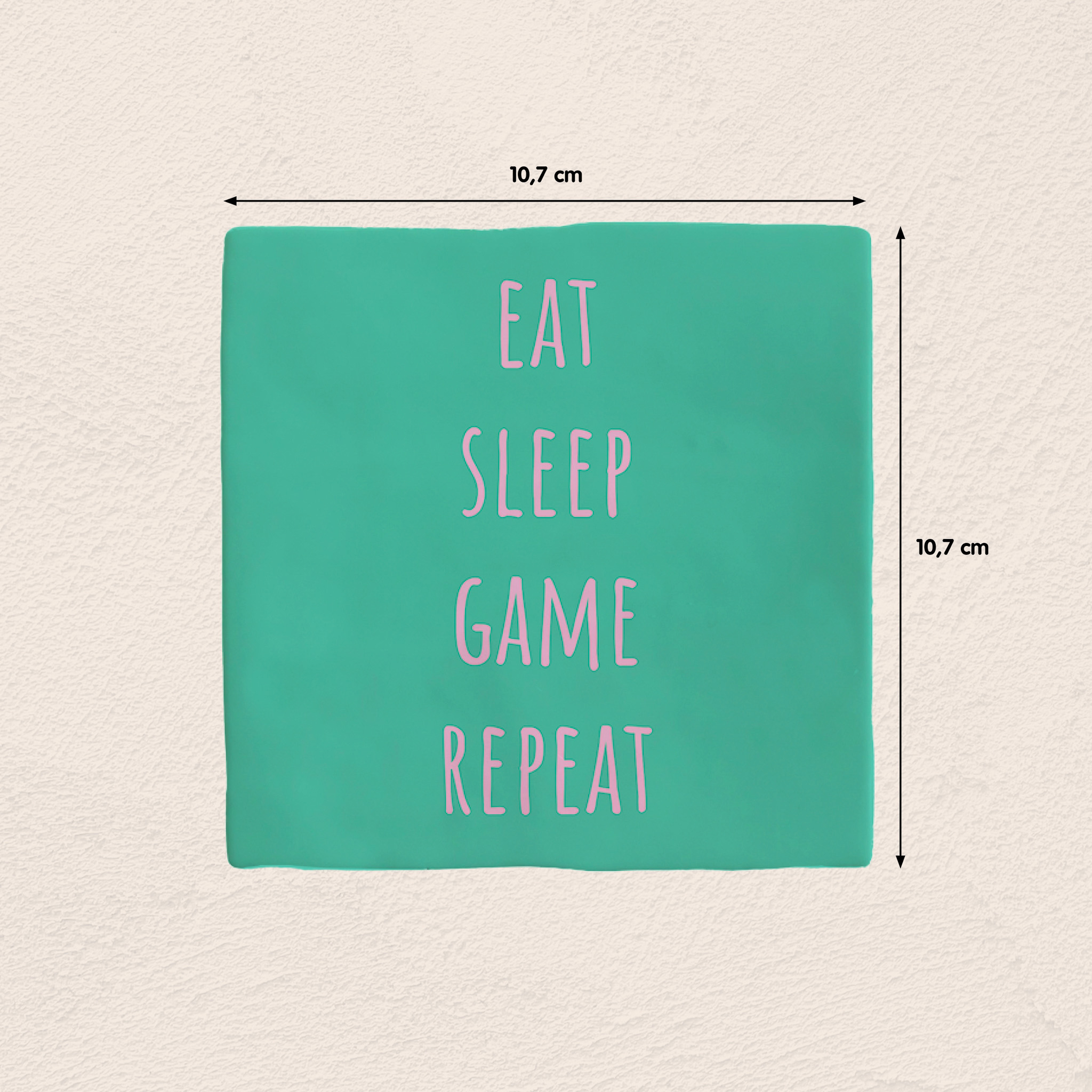 Plenty Gifts Deco Tile Eat Sleep Game Repeat