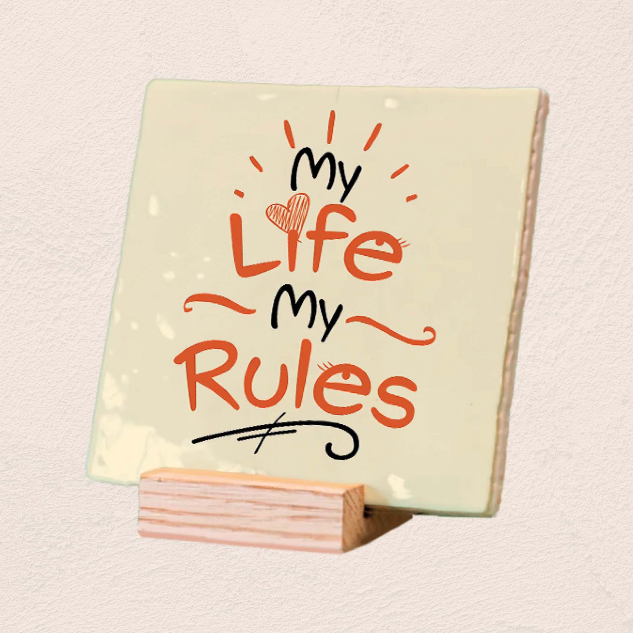 Plenty Gifts Deco Tile My Life My Rules