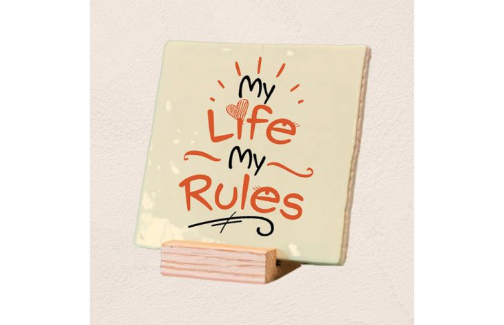 Plenty Gifts Deco Tile My Life My Rules