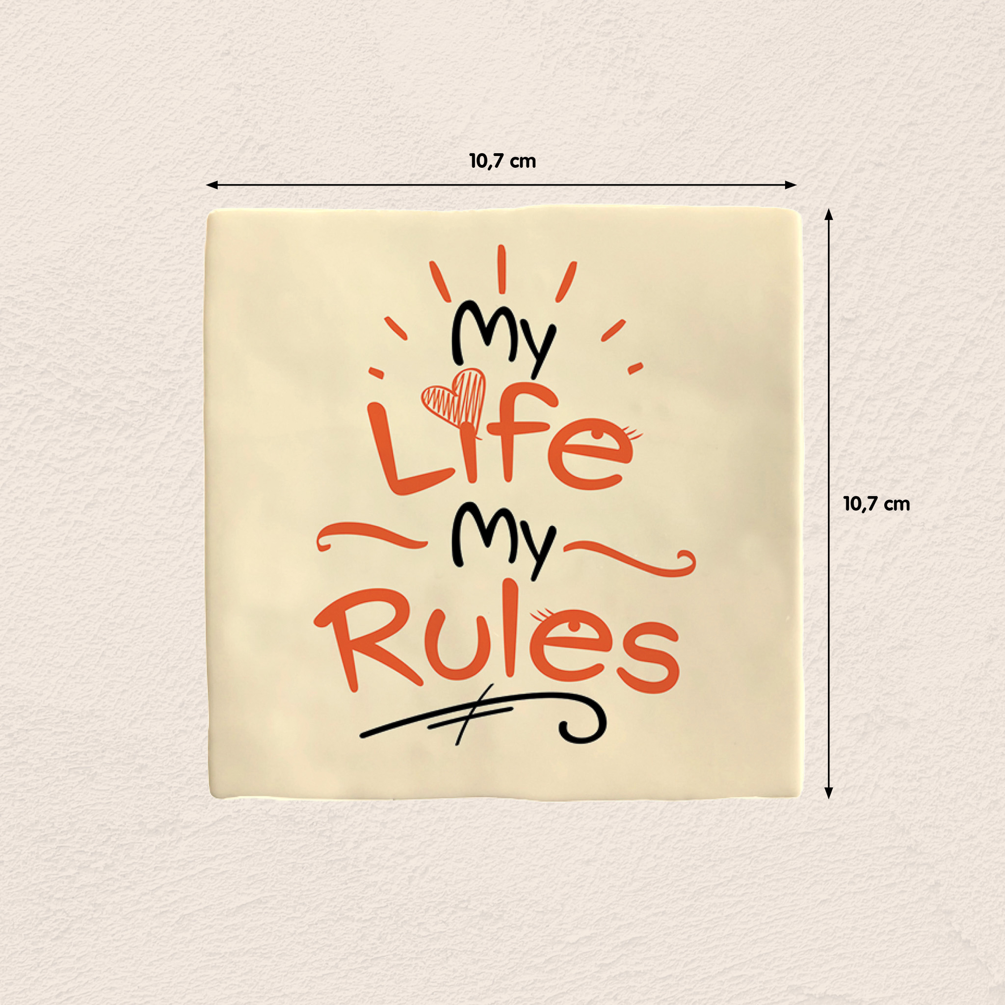 Plenty Gifts Deco Tile My Life My Rules