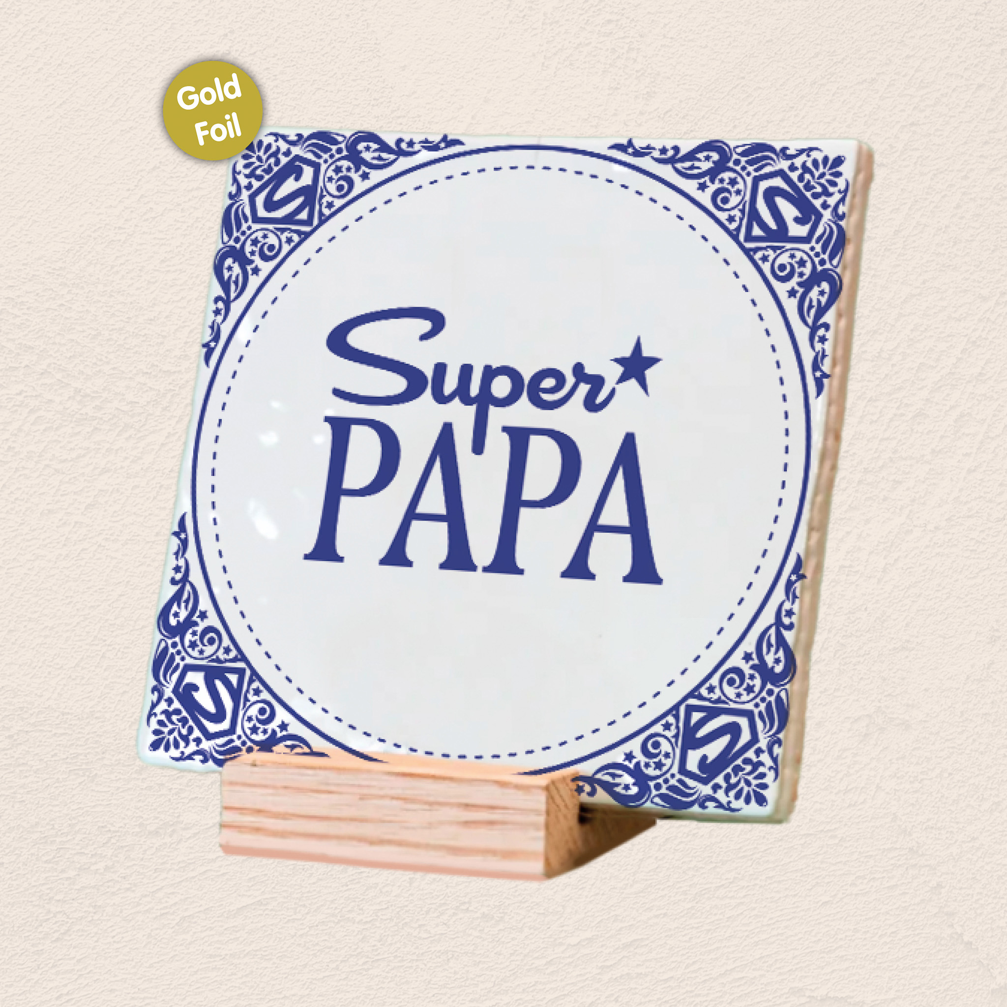 Plenty Gifts Deco Tile Super Papa
