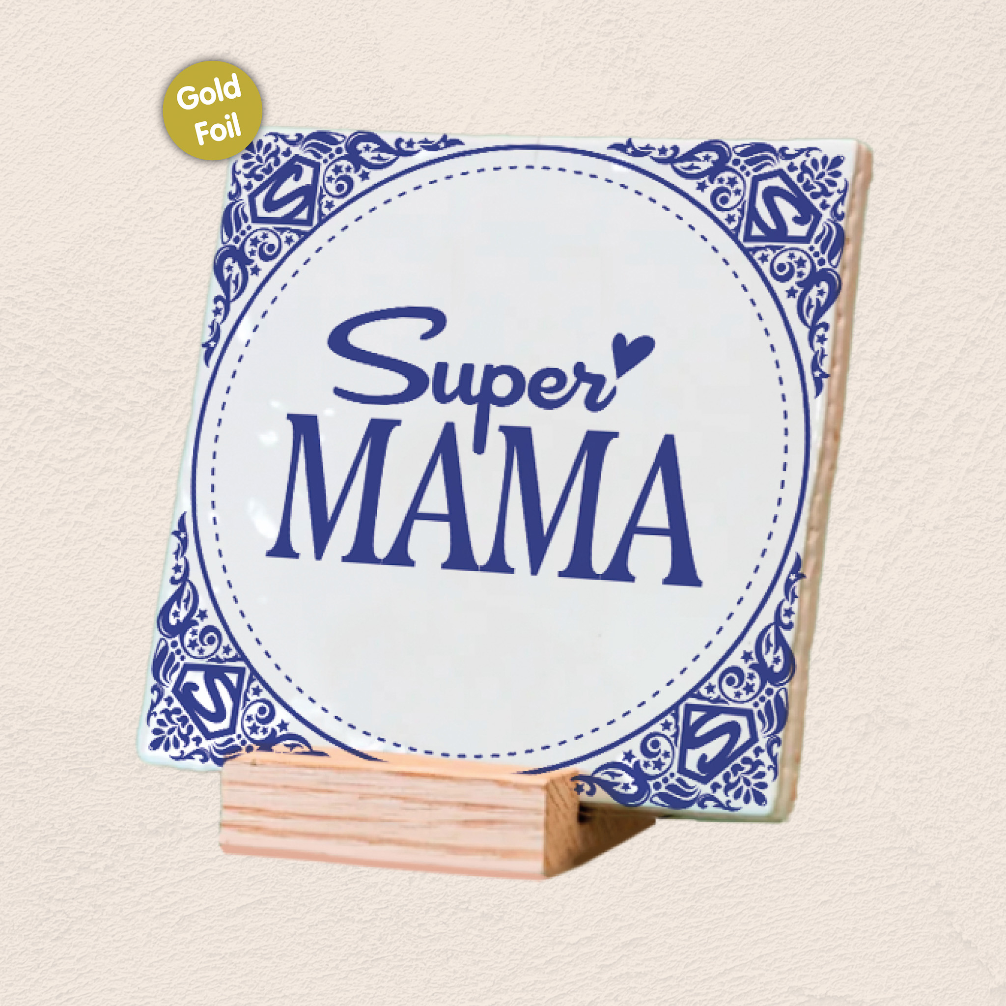 Plenty Gifts Deco Tile Super Mama