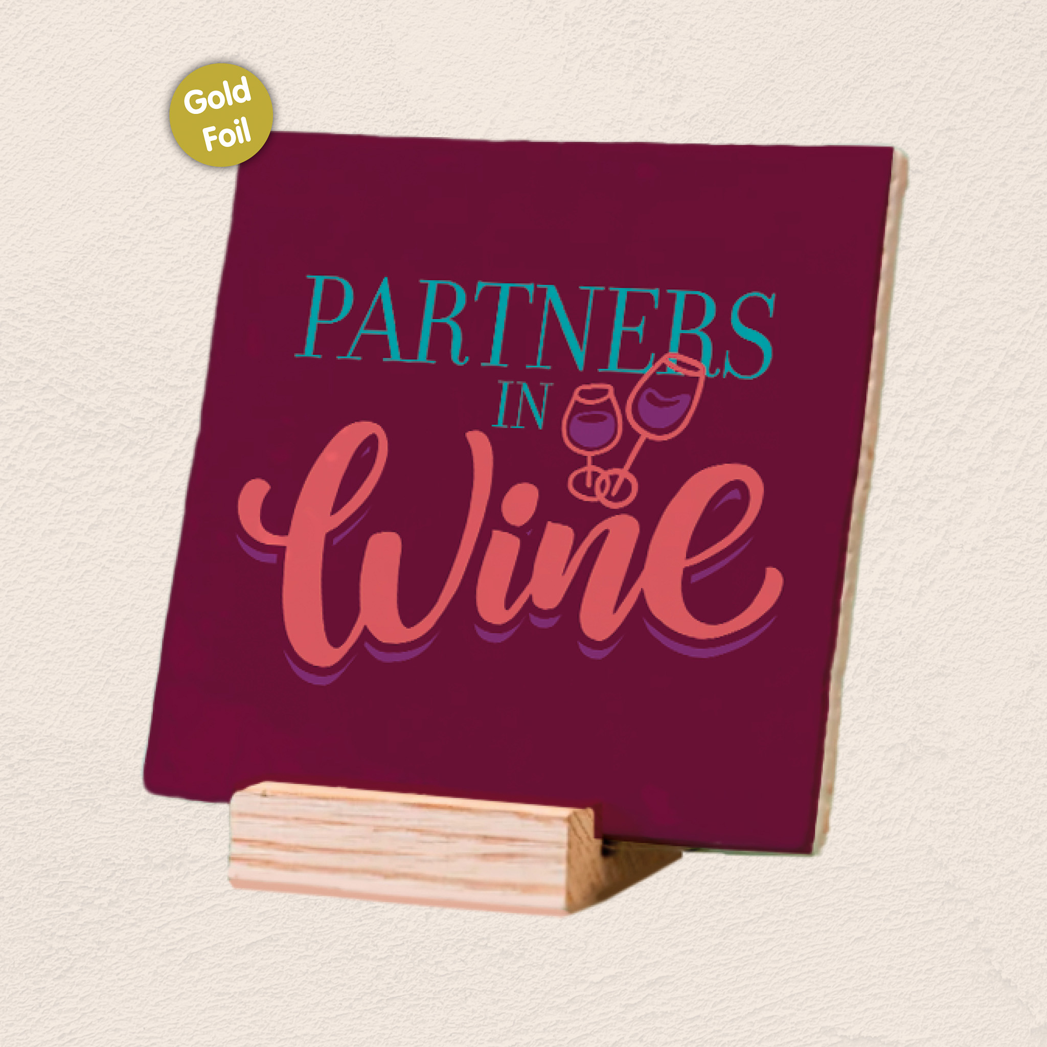 Plenty Gifts Deco Tile Partners in Wine