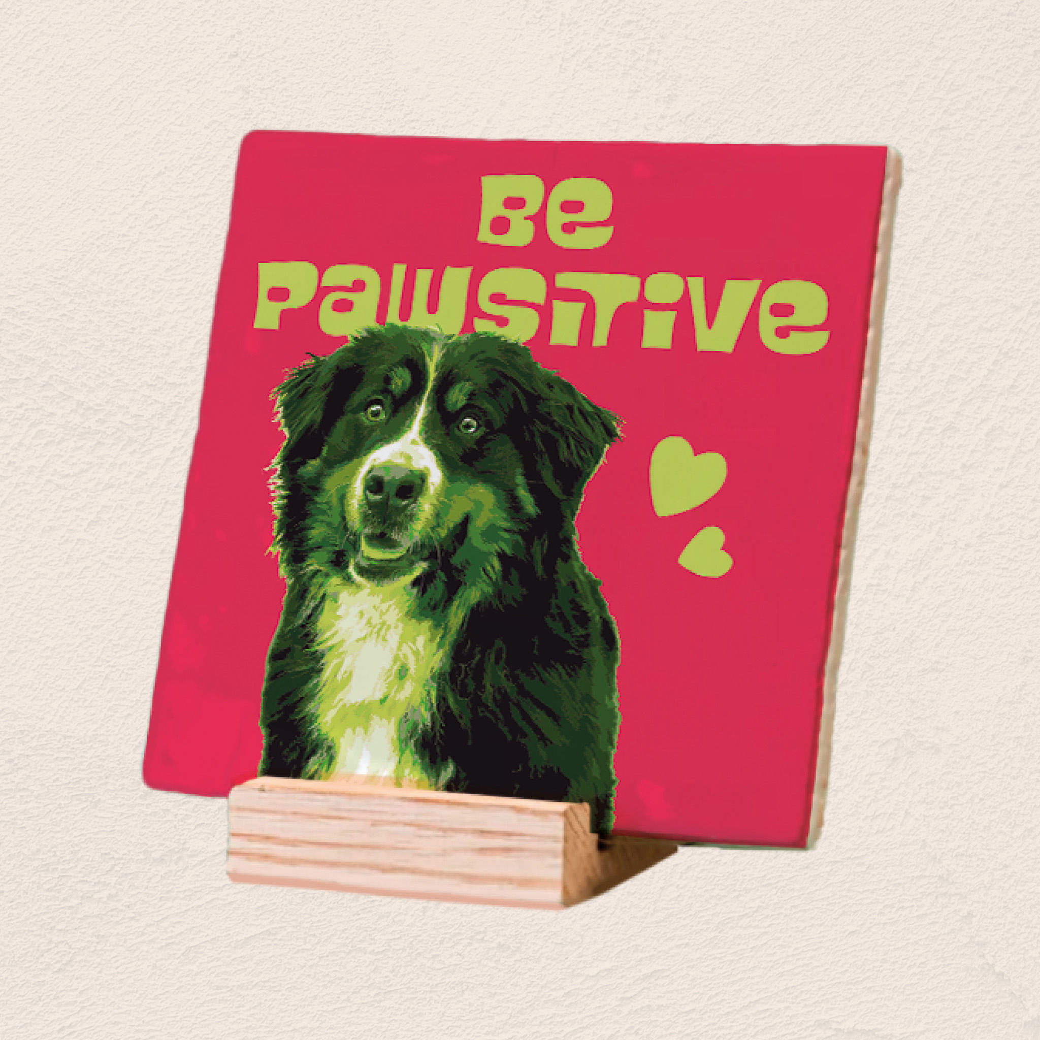 Plenty Gifts Deco Tile Be Pawsitive Bernese