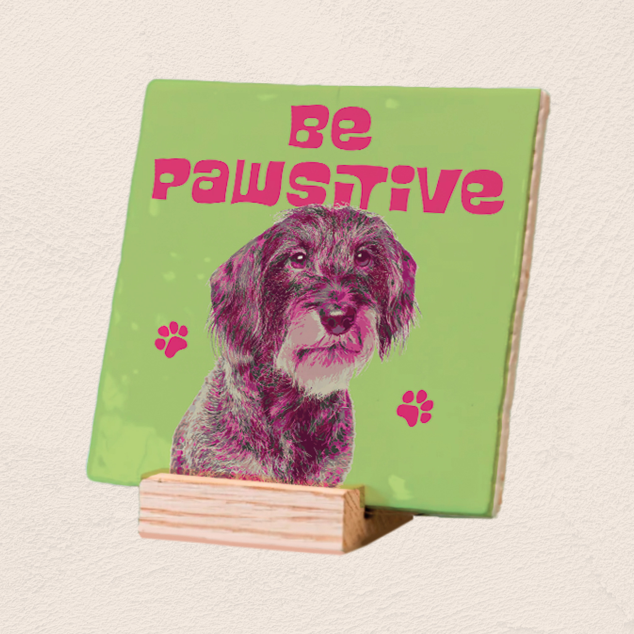 Plenty Gifts Deco Tile Be Pawsitive Dachshund