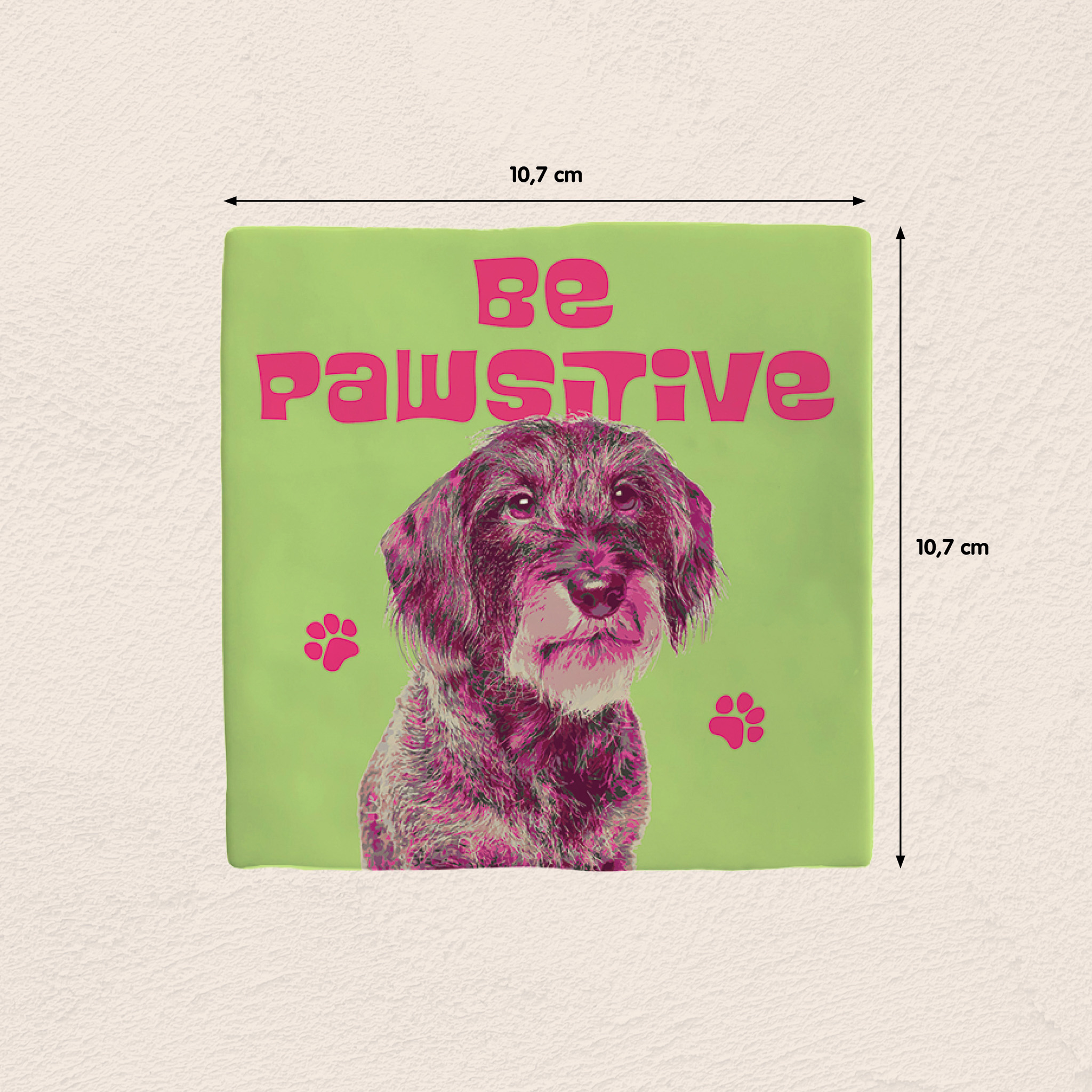 Plenty Gifts Deco Tile Be Pawsitive Dachshund