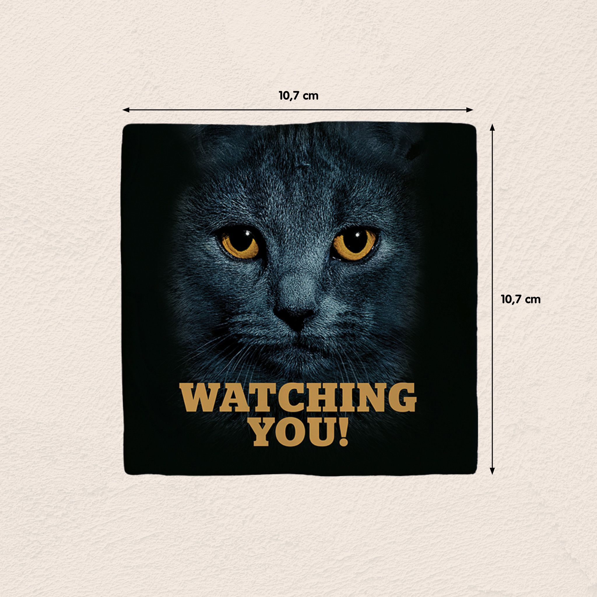 Plenty Gifts Deco Tile Black Cats Eyes