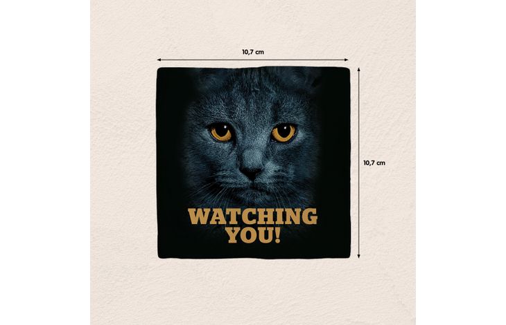 Plenty Gifts Deco Tile Black Cats Eyes