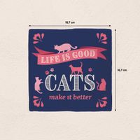 Plenty Gifts Deco Tile Life Is Good Cats