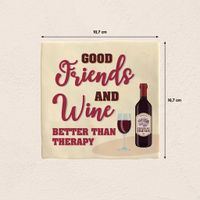 Plenty Gifts Deco Tile Good Friends And Wine