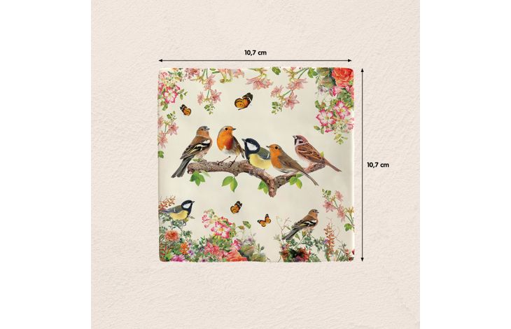 Plenty Gifts Deco Tile Birds Sitting