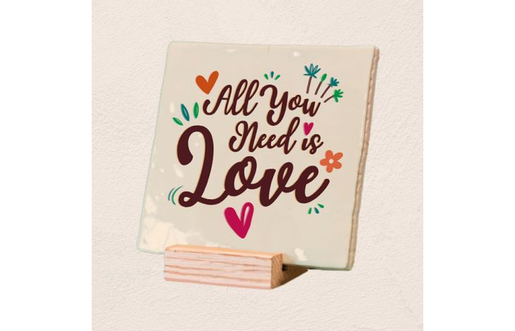 Plenty Gifts Deco Tile All You Need Is Love