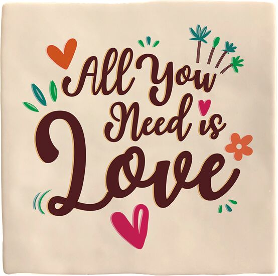 Plenty Gifts Deco Tile All You Need Is Love