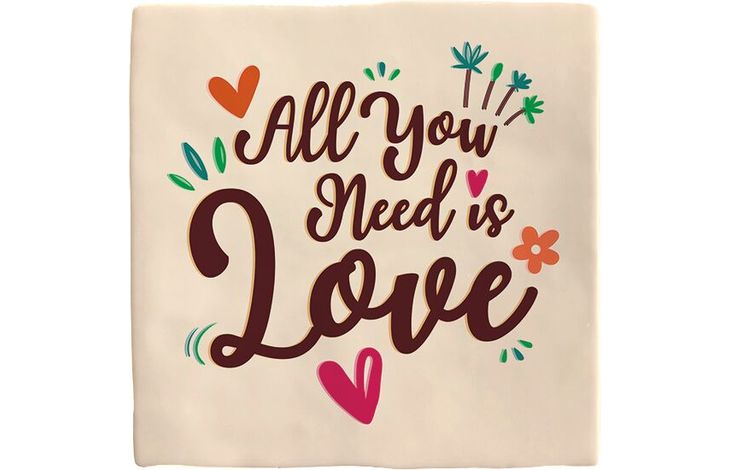 Plenty Gifts Deco Tile All You Need Is Love