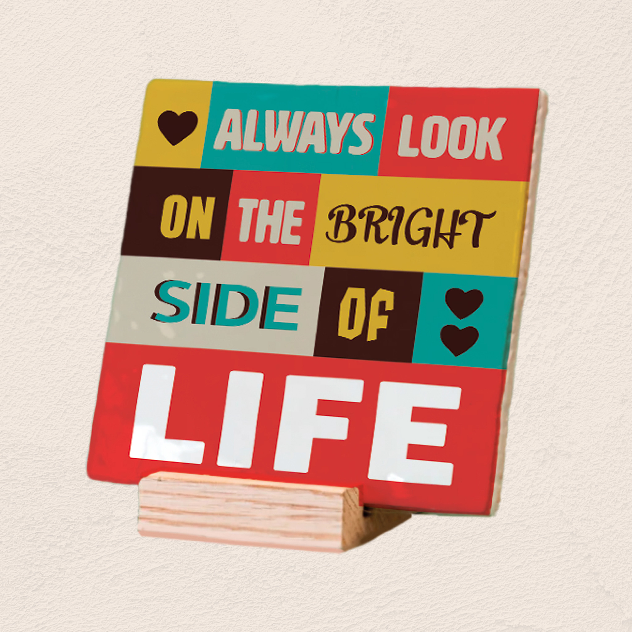Plenty Gifts Deco Tile Bright Side Of Life