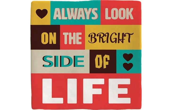 Plenty Gifts Deco Tile Bright Side Of Life