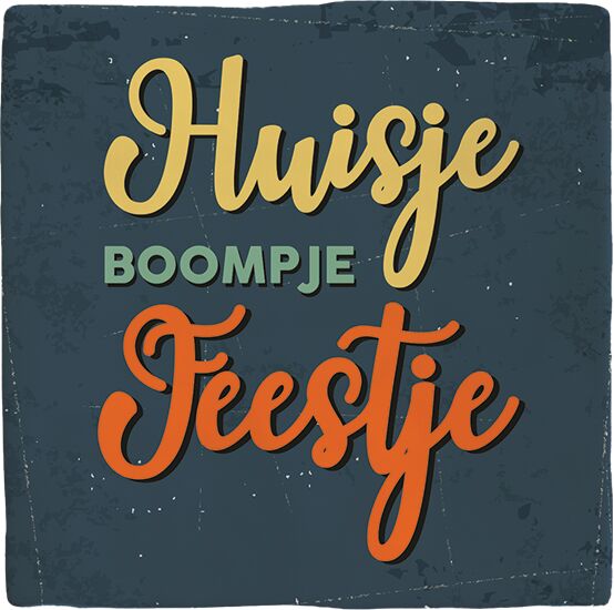 Plenty Gifts Deco Tile Huisje Boompje Feestje