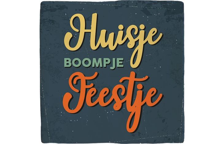 Plenty Gifts Deco Tile Huisje Boompje Feestje