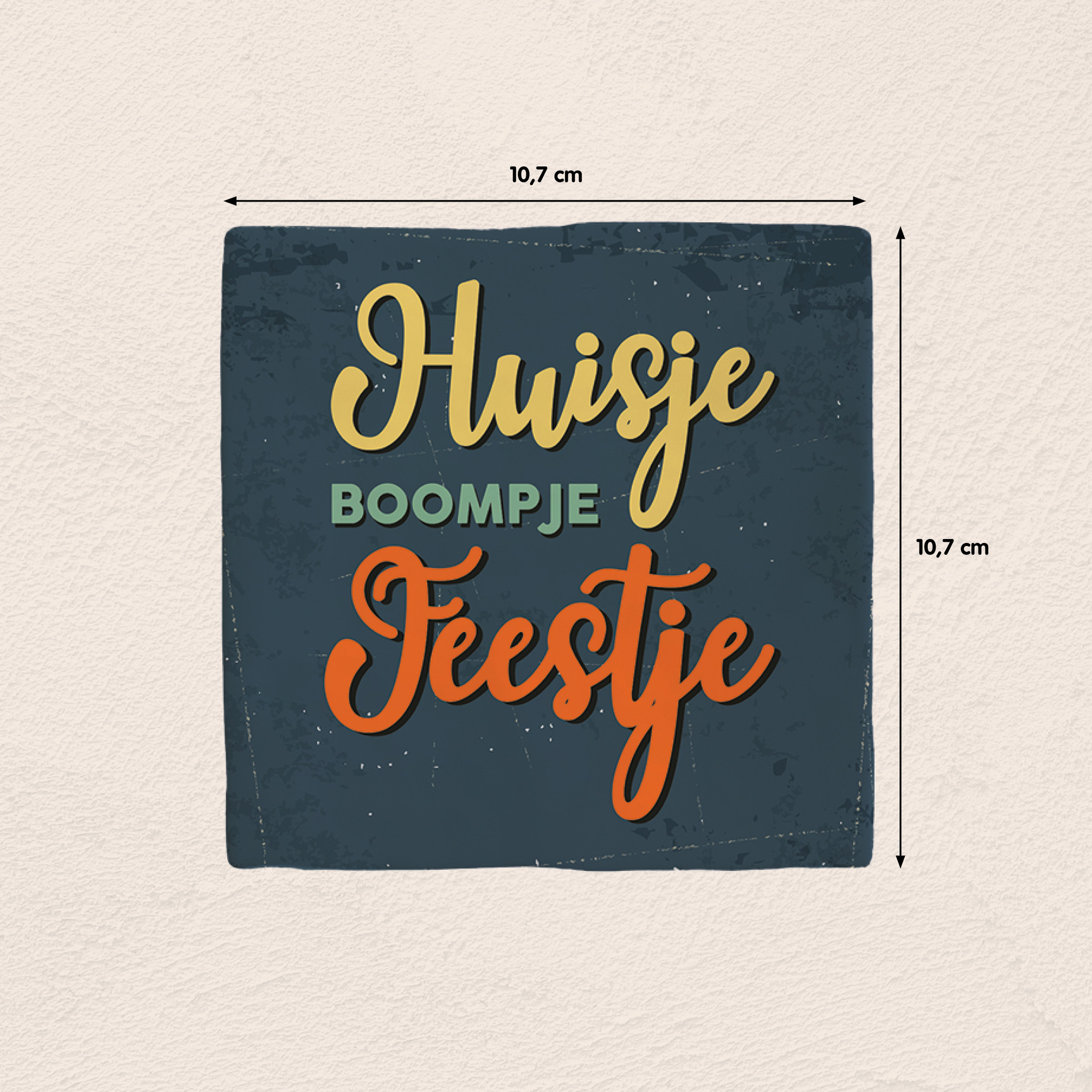 Plenty Gifts Deco Tile Huisje Boompje Feestje