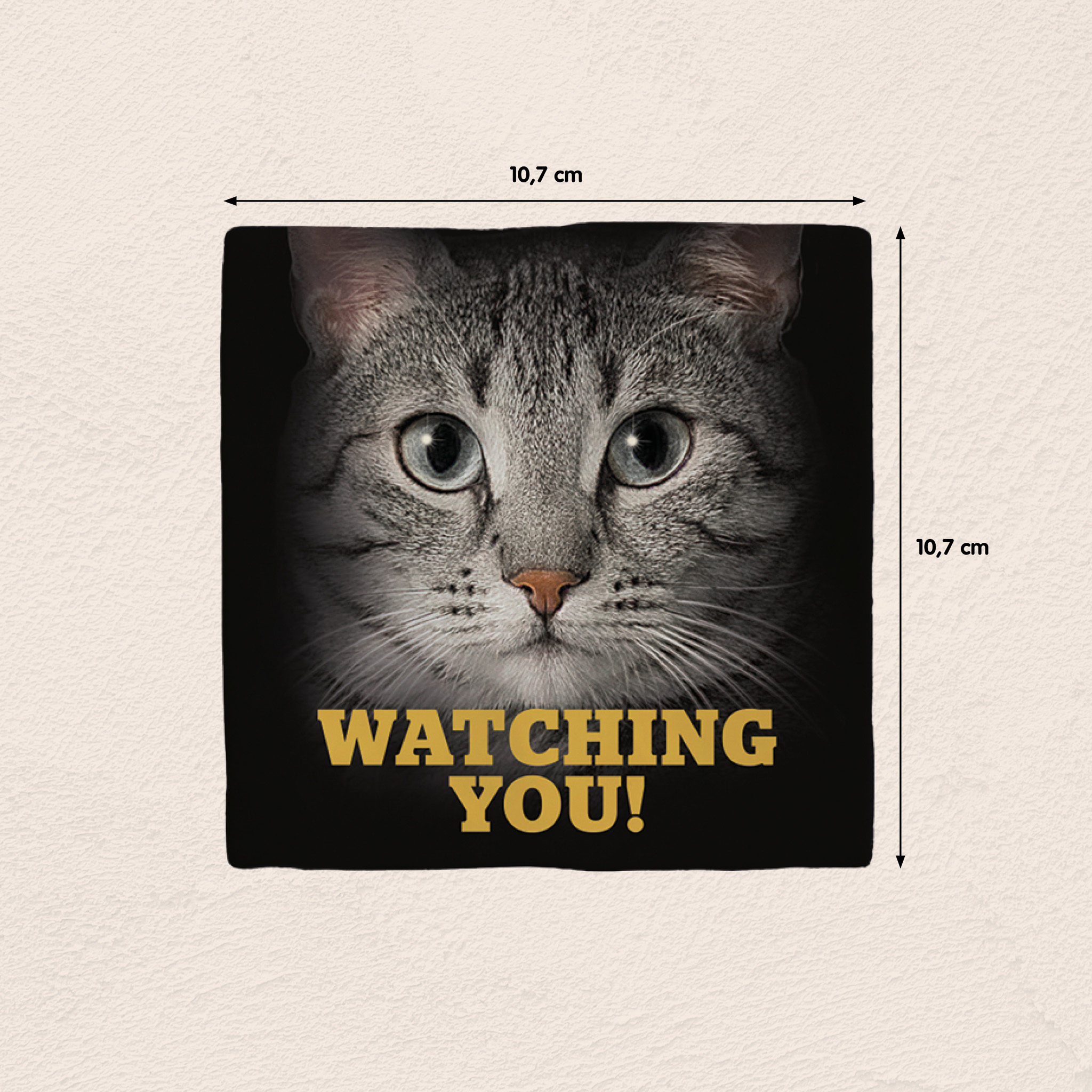 Plenty Gifts Deco Tile Grey Cats Eyes