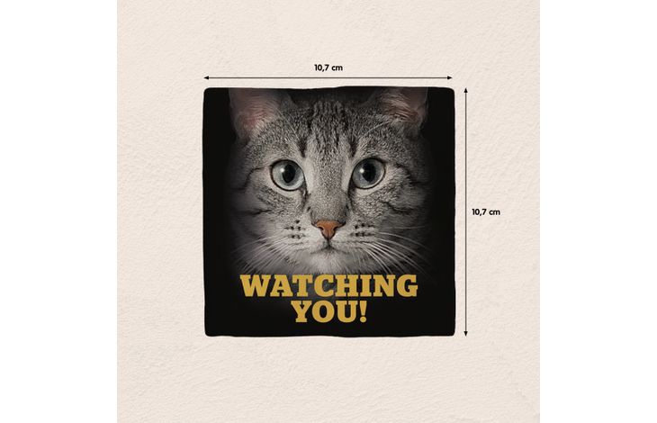 Plenty Gifts Deco Tile Grey Cats Eyes