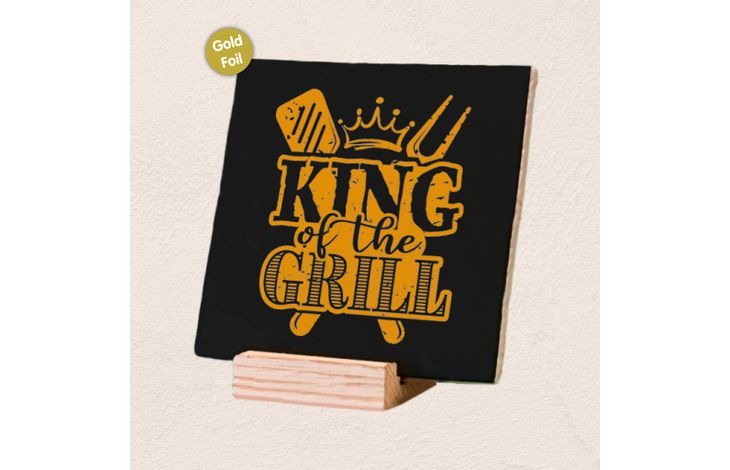 Plenty Gifts Deco Tile King Of The Grill Black