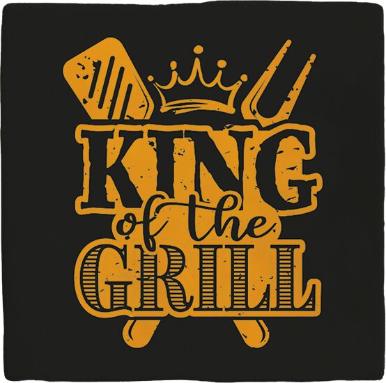Plenty Gifts Deco Tile King Of The Grill Black
