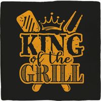 Plenty Gifts Deco Tile King Of The Grill Black