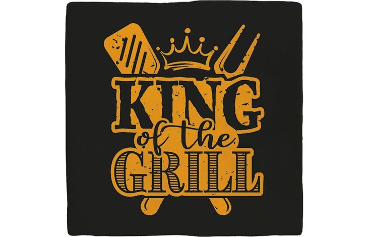 Plenty Gifts Deco Tile King Of The Grill Black