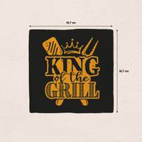 Plenty Gifts Deco Tile King Of The Grill Black