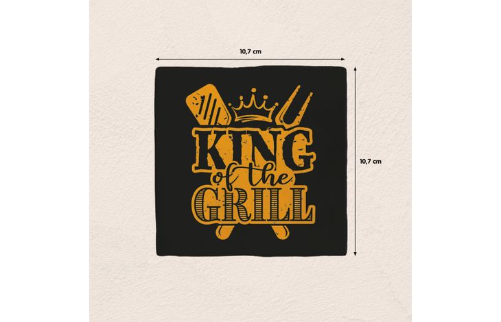 Plenty Gifts Deco Tile King Of The Grill Black